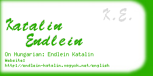 katalin endlein business card